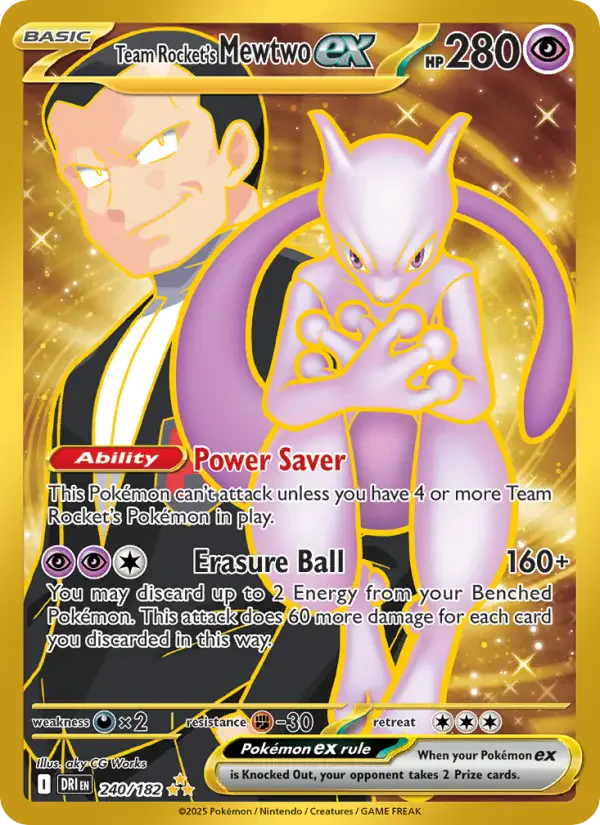 Team Rocket's Mewtwo ex — posible hit de Destined Rivals