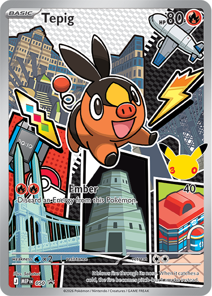 Tepig — Illustration Rare, First Partner Series 2