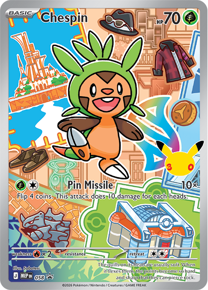 Chespin — Illustration Rare, First Partner Series 3