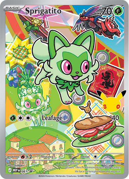 Sprigatito — Illustration Rare, First Partner Series 3