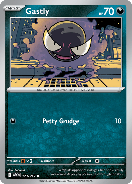 Gastly — carta promocional de esta colección
