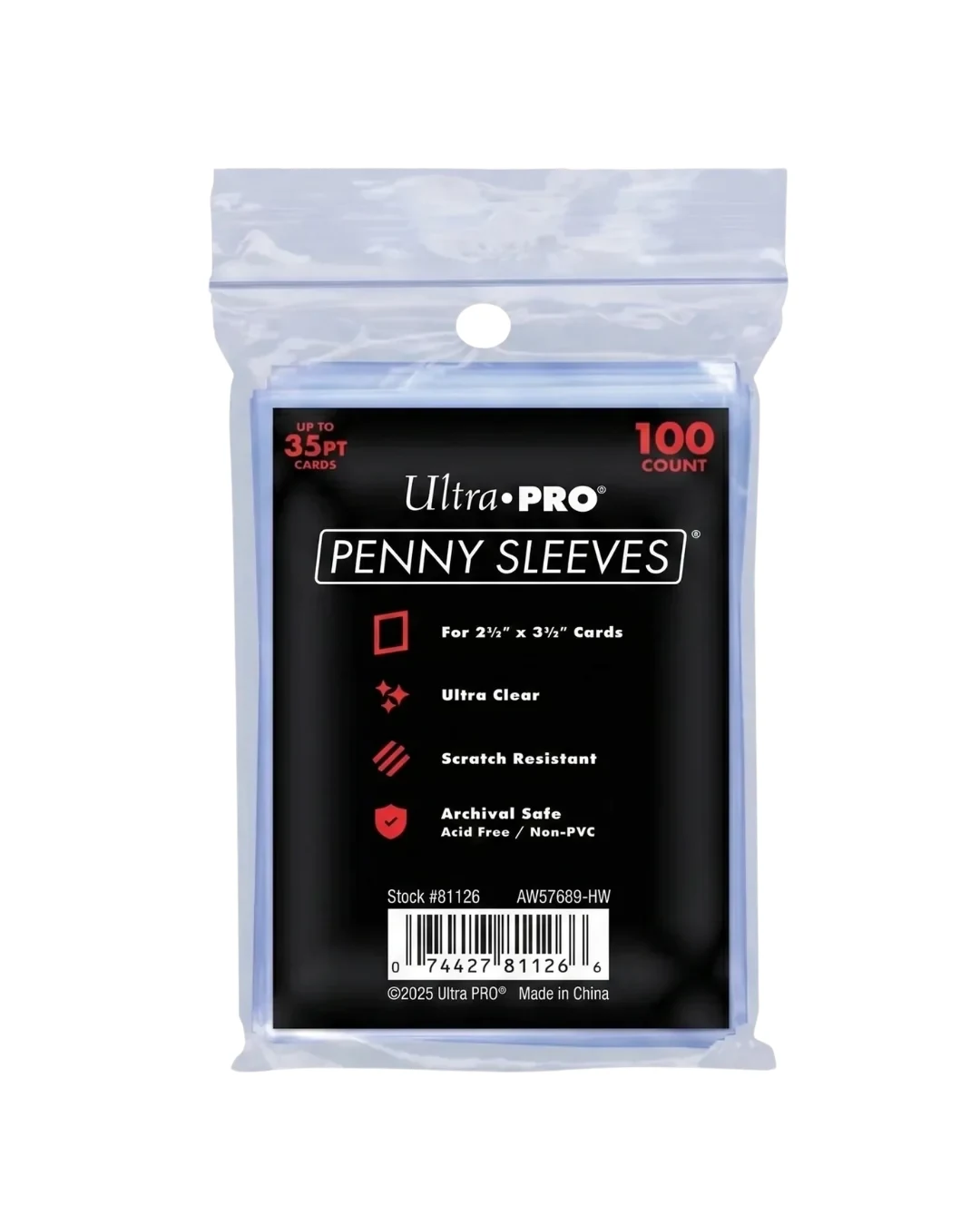 Ultra Pro Penny Sleeves 2-1/2 x 3-1/2 (unidad) — Accesorios — Pokémon TCG original, CardDex